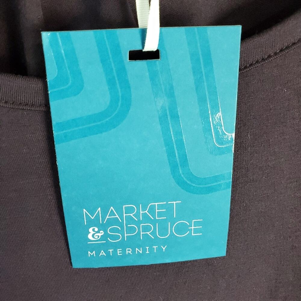 Market & Spruce Mallio Double Bar Back Knit Dark Purple Maternity Top Size XXL - Picture 5 of 6
